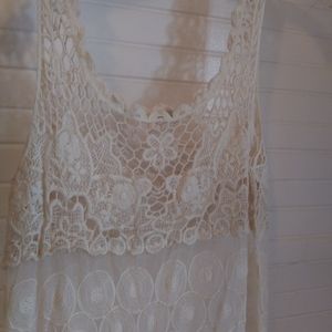 Repurposed Lace Romantic Sheer Dress